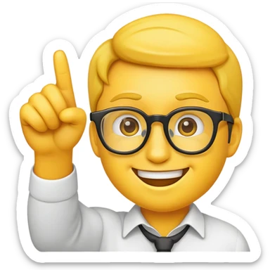 Nerd emoji pointing at you sticker