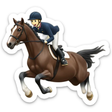 Jumping horse sticker