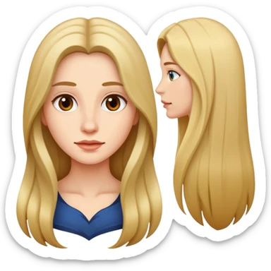 Woman wit long hair  sticker