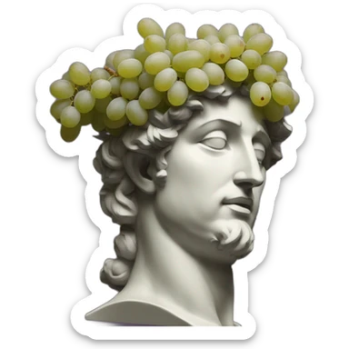 Apollo greek god crown of grapes sticker