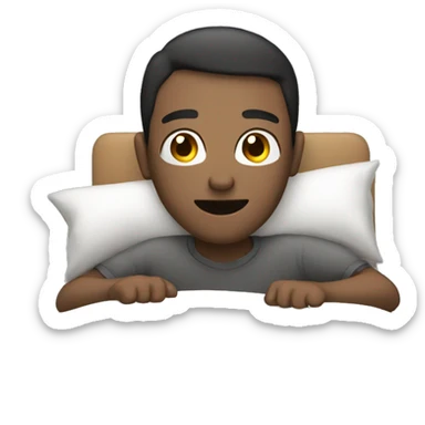 Person am Handy im Bett sticker