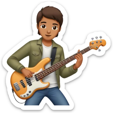 Bass playing the bass sticker