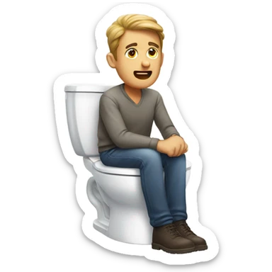 Guy in a toilet sticker