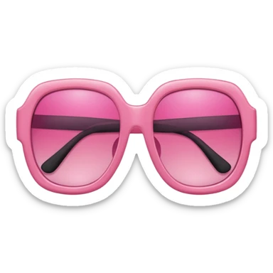 pink sunglasses oversized retro frames sticker