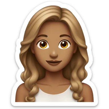stunning tan girl light brown hair sticker