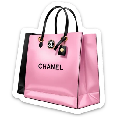 victoria secret shopping bag, chanel shopping bag sticker