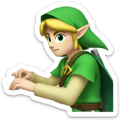 zelda link working with a lapt sticker
