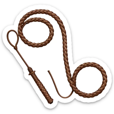 whip with only one strand  sticker