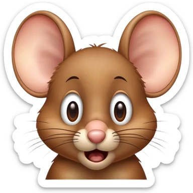 Jerry mouse waking up surprised with shocked expression sticker