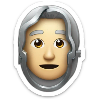 Create an image representation of a biometric lock where Face ID is utilized as the method for unlocking. sticker