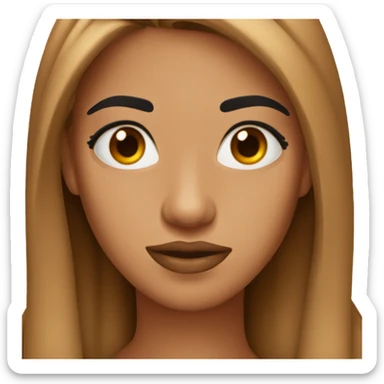 brown brows  sticker