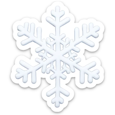 heart shaped snowflake  sticker