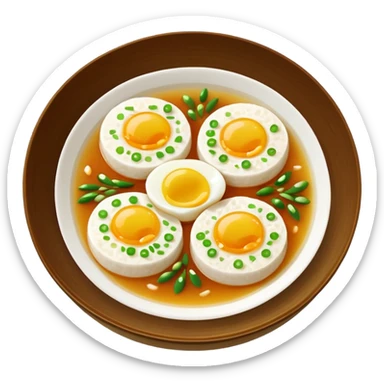 Make an emoji of tteokguk, a traditional Korean food. sticker