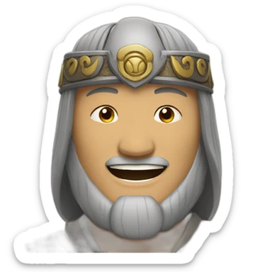 genghis khan smile sticker