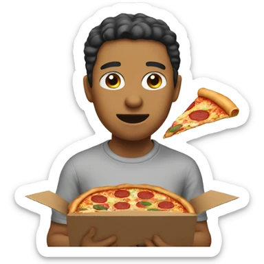 Eat eating pizza  sticker