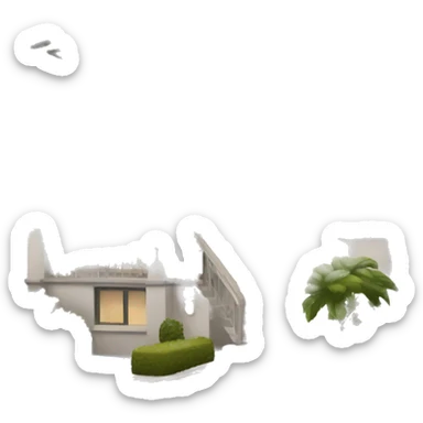 modern villa sticker