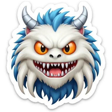 Monster branco sticker