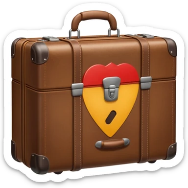 Suitcase half-open sticker