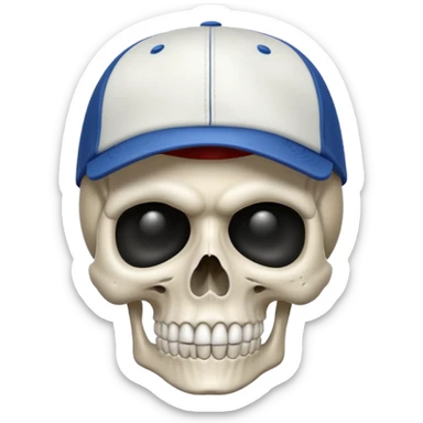 Tête de mort avec casquette sticker