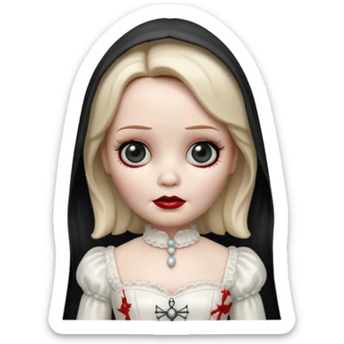 Annabelle doll from The Conjuring movie sticker