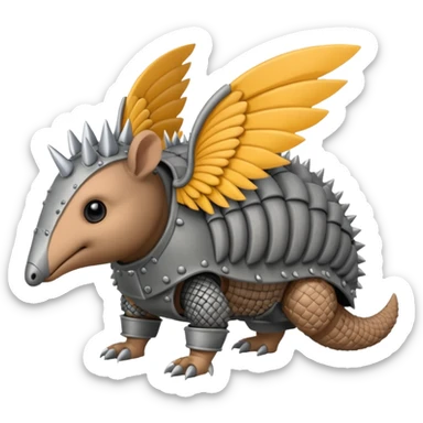 winged armadillo sticker