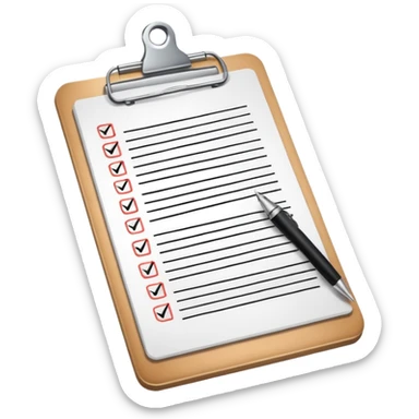checklist / Clipboard sticker