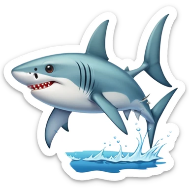 Tiburón con piernas y zapatos sticker