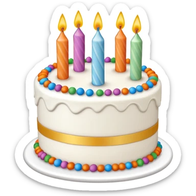 birthday cake white sticker