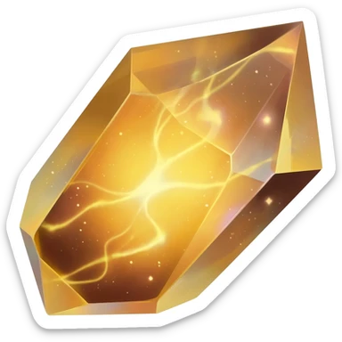 golden iridescent nebula crystal shard sticker