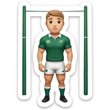 rugbyman et poteau de rugby sticker