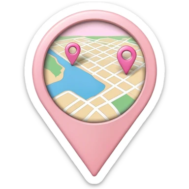 light pink map pin sticker