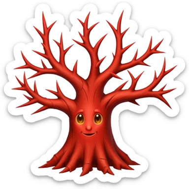 red thorn tree sticker