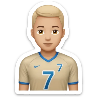 Number 7 Printed Athlete sticker