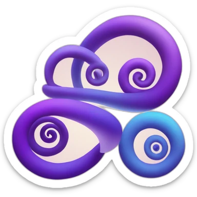 spirale bleue et violettes sticker
