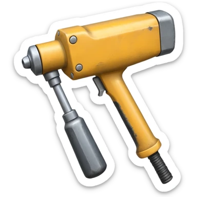 Pneumatic hammer swinging sticker