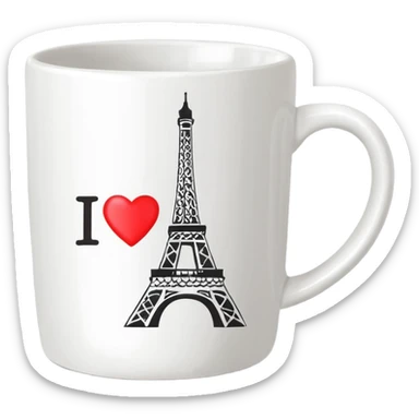 mug-cup-with-text-ı❤️paris- sticker