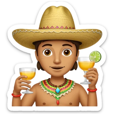 Gallo tomando tequila  sticker
