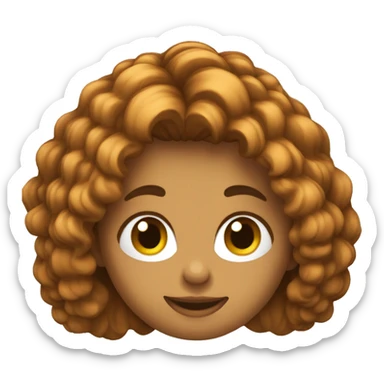 CABELO CURTO GRISALHO ENCARACOLADO sticker