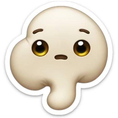 poop emoji with tear sticker