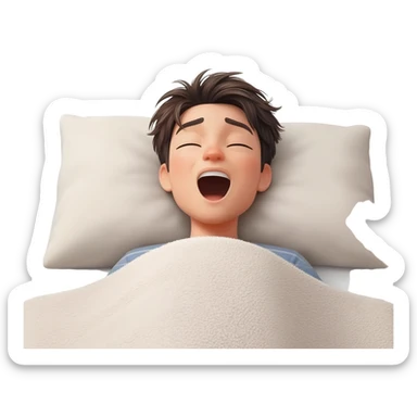 Bed Blanket Wake Up Yawning sticker