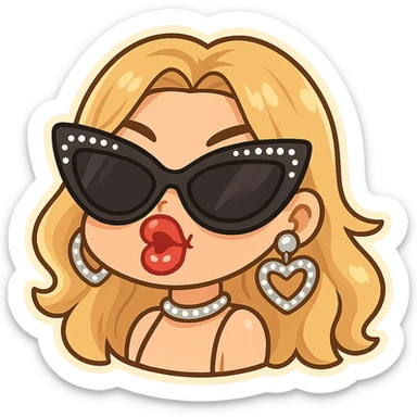 Remove the tattoo from the woman while keeping the rest of the design the same. Preserve the transparent background if present. sticker