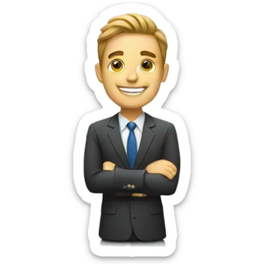 sales person selling cars  sticker