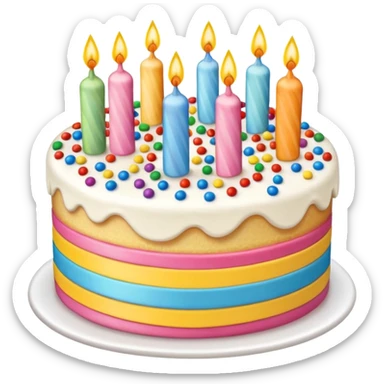 birthday cake bakery sticker