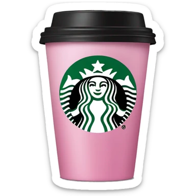 Pink Starbucks drink sticker