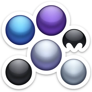 Landmark icon above the map. Colors: dark purple, dark blue, black, silver. Style: metallic, realistic sticker