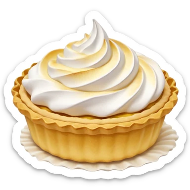 Lemon tartlet with meringue on top sticker