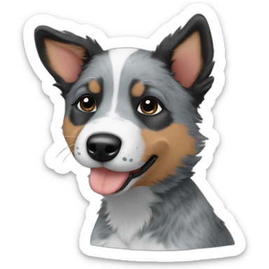 Blue Heeler puppy sticker