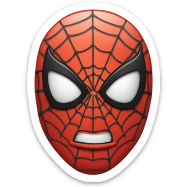 spiderman face with yellow color  sticker