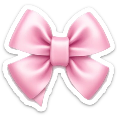 light pink bow sticker