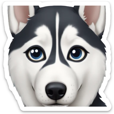 husky with heterochromia sticker